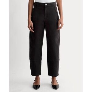 Everlane THE UTILITY BARREL PANT Black Cotton Blend Women Size 6R